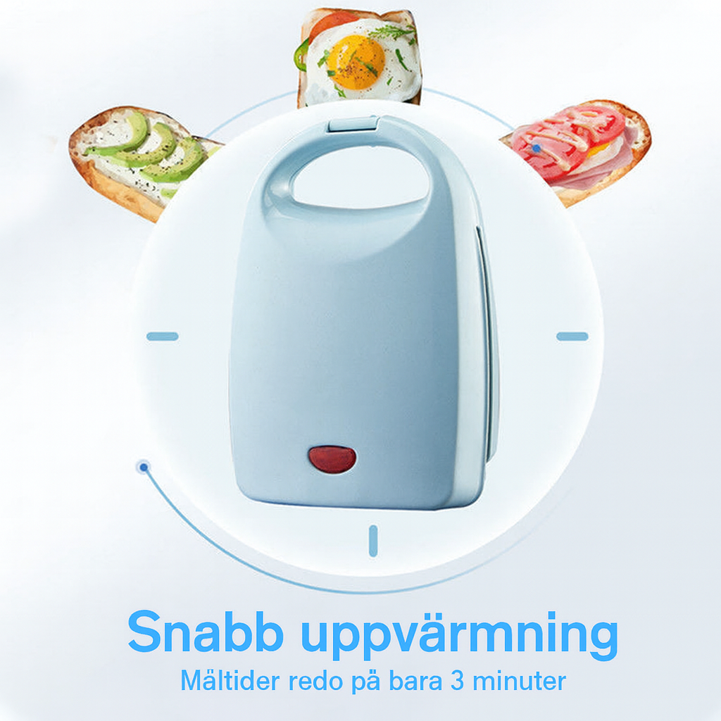 Multifunktionell Smörgåsgrill med Non-Stick & Snabb Uppvärmning