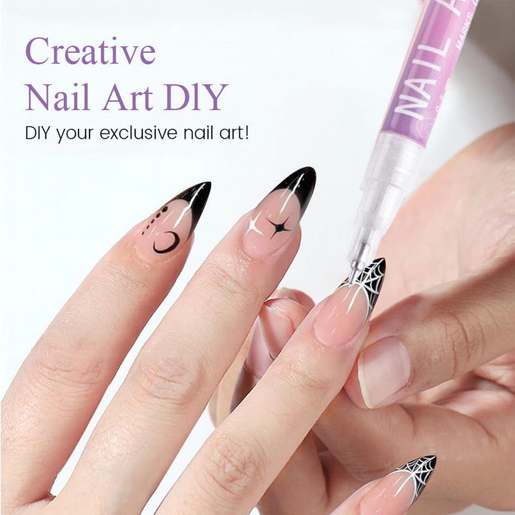Nagelpennor 12 Färger – Enkel Nail Art med Skarpa Detaljer