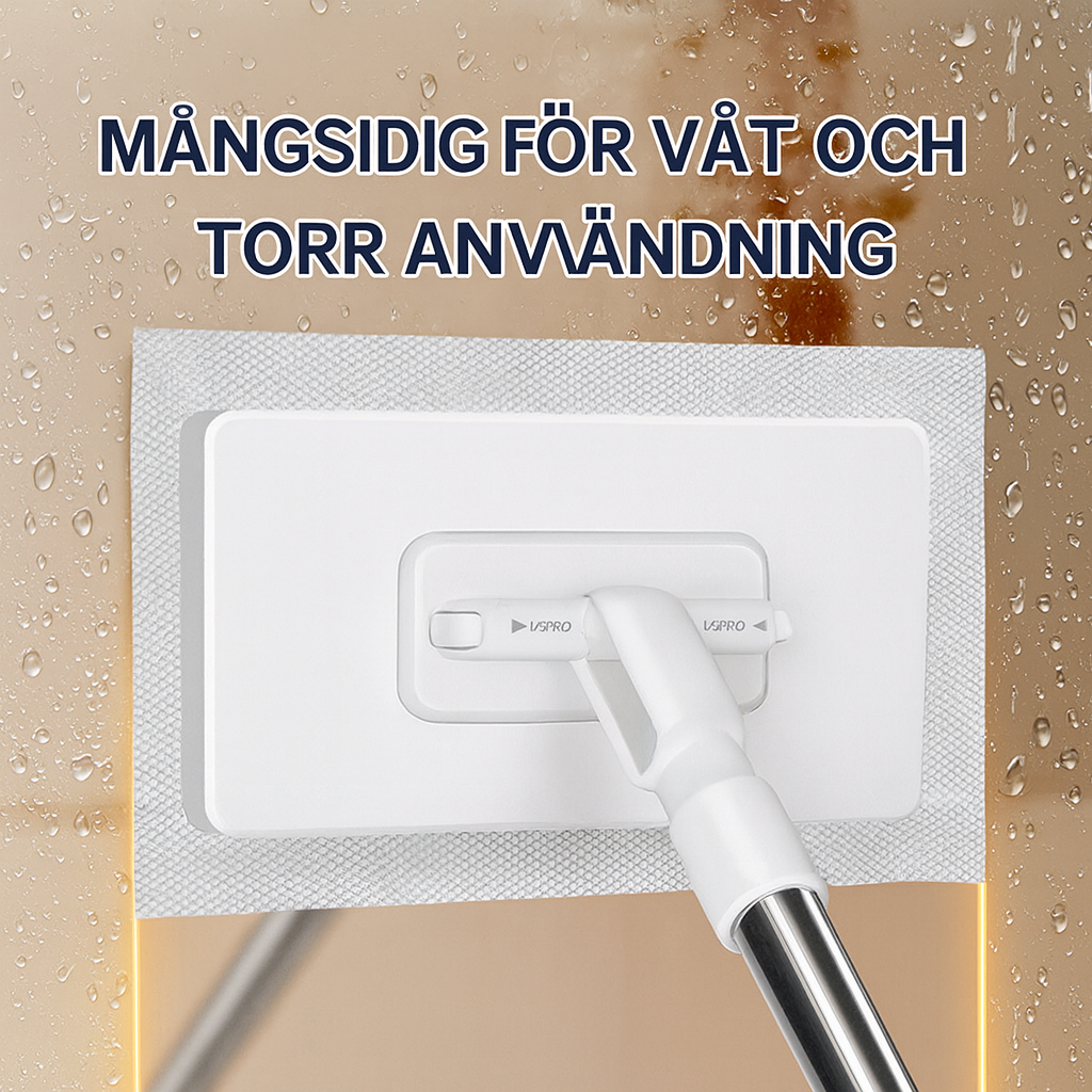 Mopp med Klämma & Långt Handtag