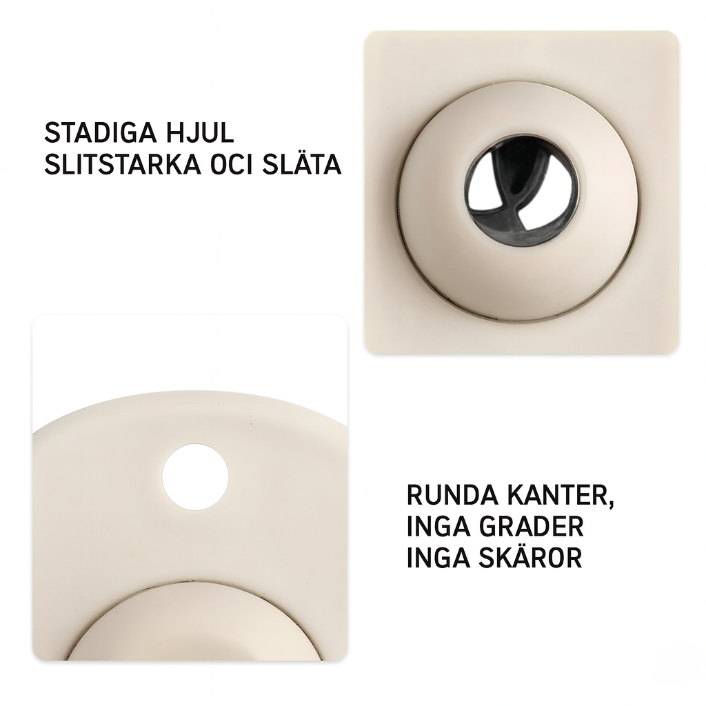 Självhäftande Möbelhjul med 360° Rotation