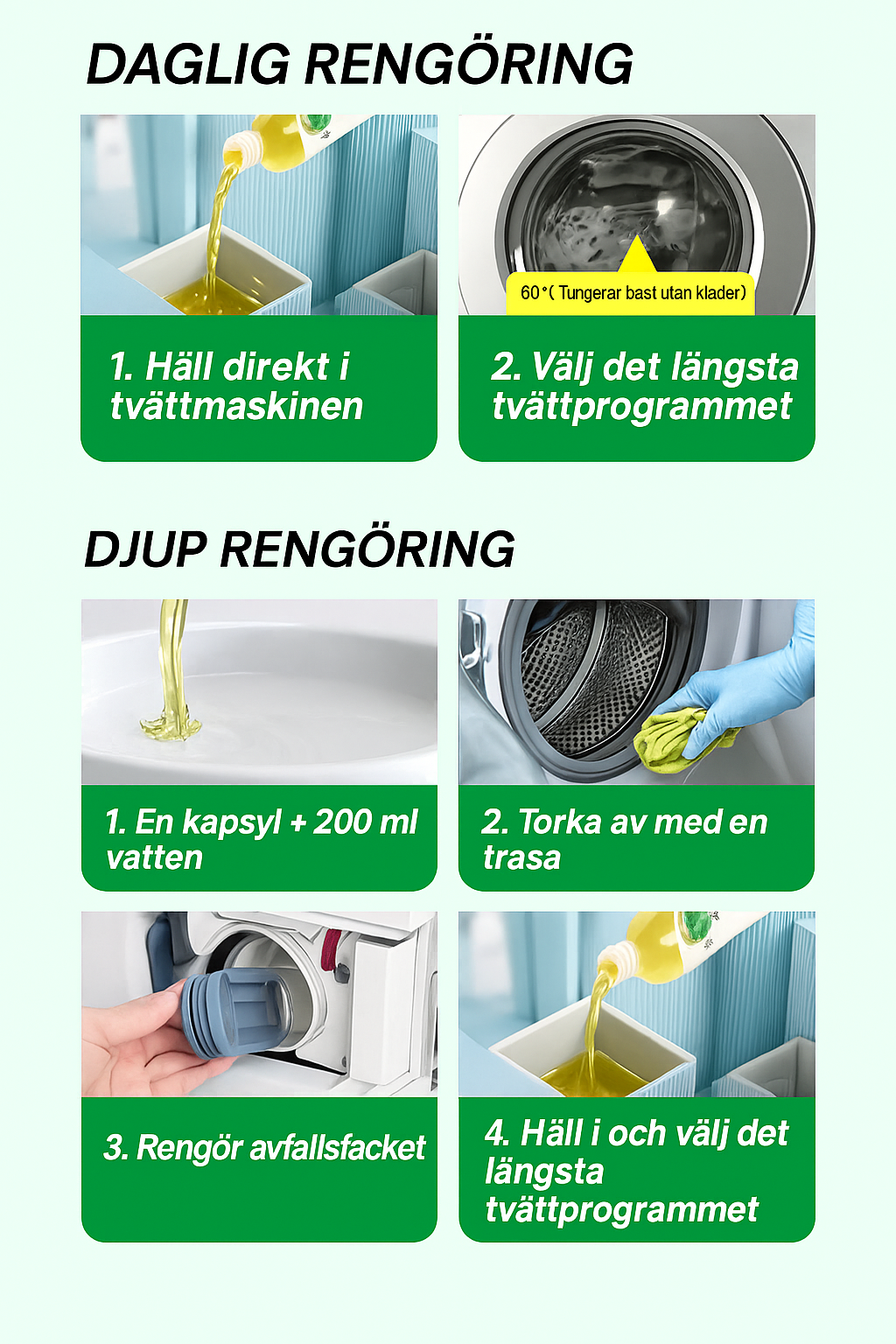 Tvättmaskinsrengöring