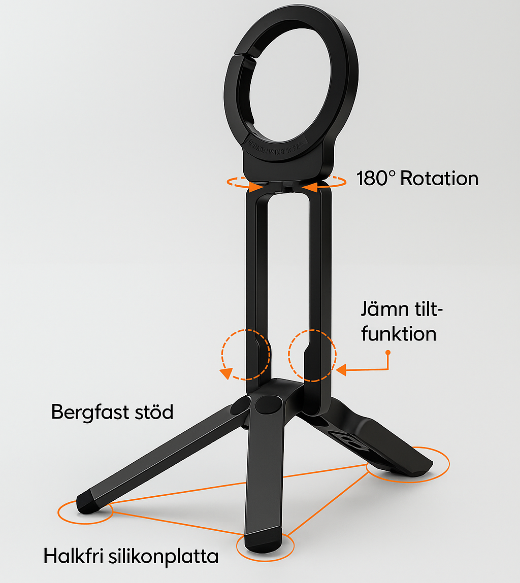 MA38 Magnetiskt iPhone-Stativ 5-i-1