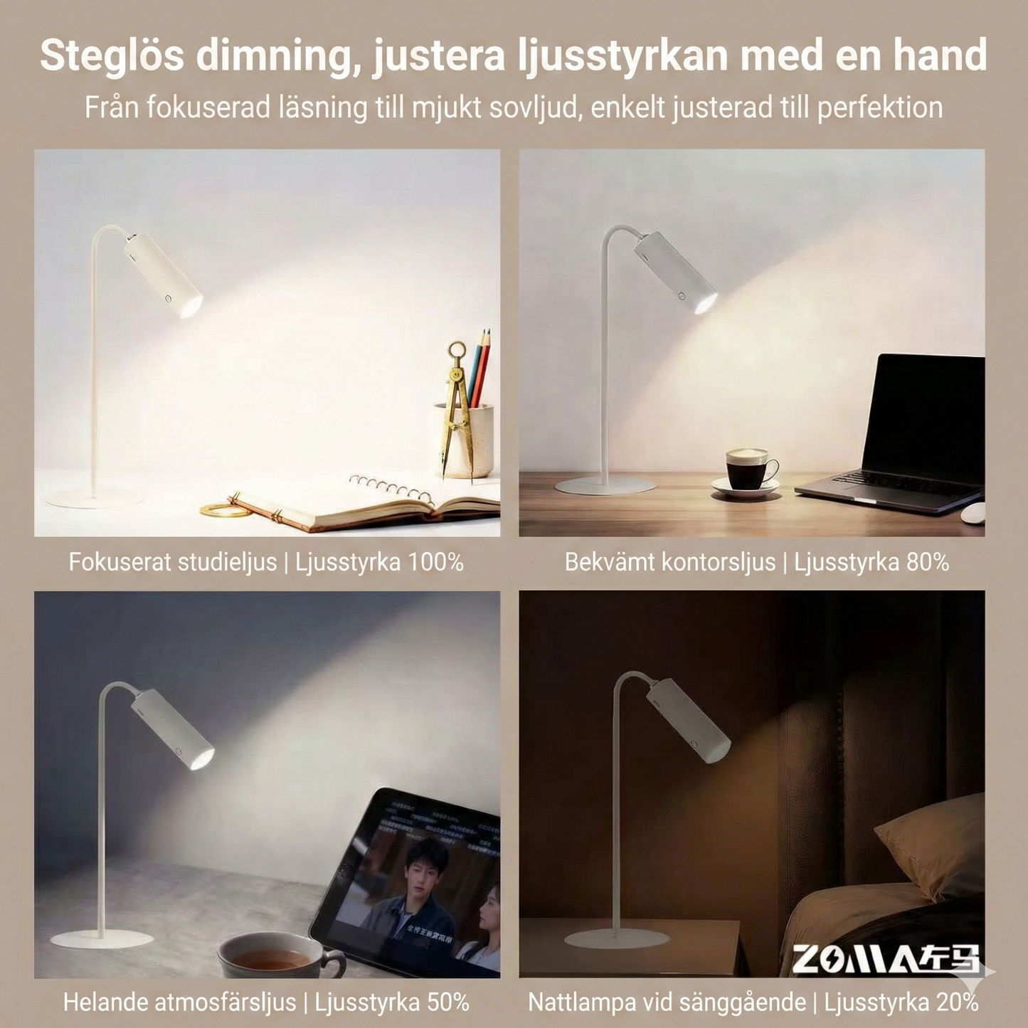 Portabel Sänglampa & Garderobsbelysning – Inga Sladdar