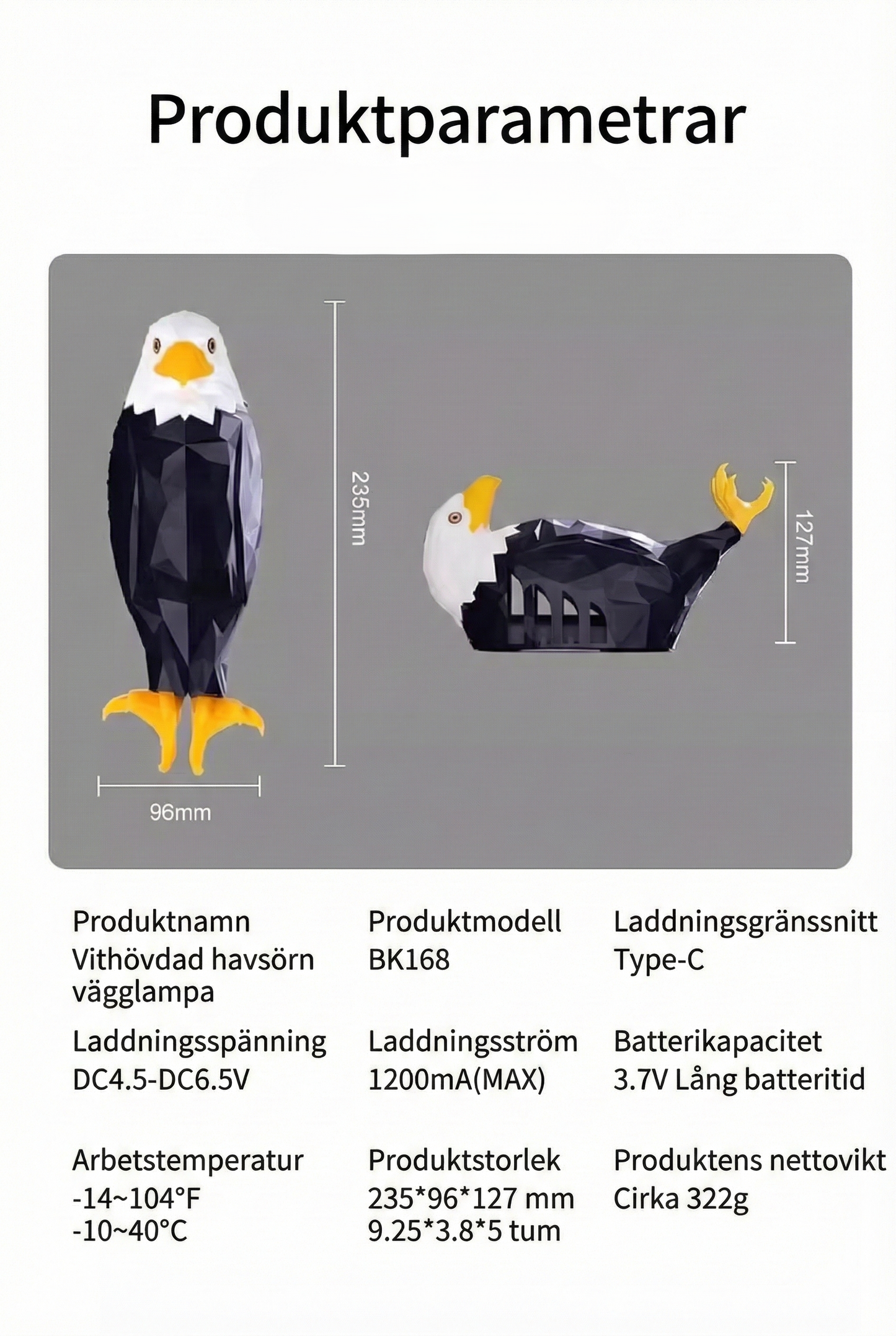 Dekorativ LED-Vägglampa med Fjärrkontroll