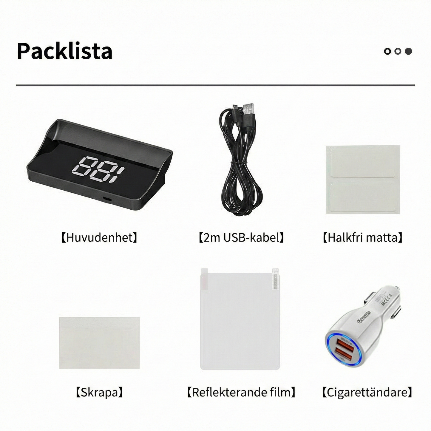 Bärbar HUD-skärm för Instrumentbrädan – HD LCD