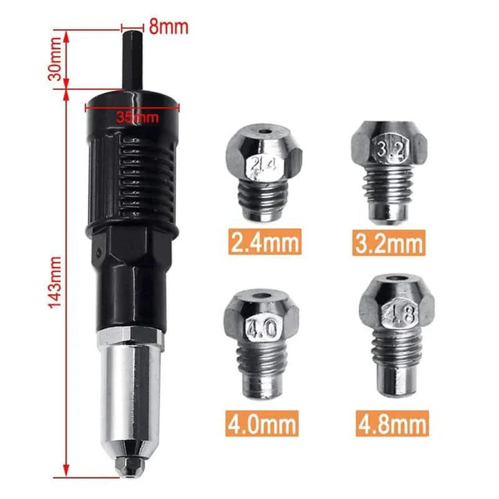 Professionellt Nitpistol Adapterset