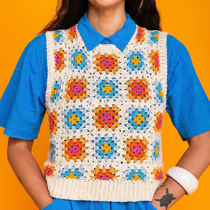 Virk-kortset med 50 Granny Squares & Steg-för-Steg Guider
