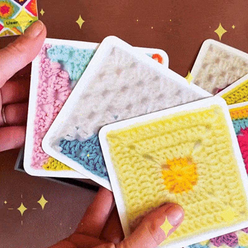 Virk-kortset med 50 Granny Squares & Steg-för-Steg Guider