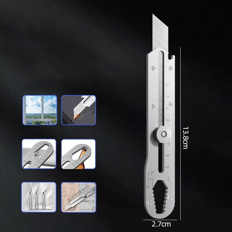 5-i-1 Multiverktyg & Brytbladskniv i Aluminium