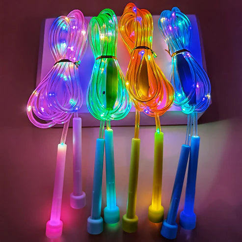 Lysande LED-Hopprep för Barn – Justerbar Längd & 3 Ljuslägen