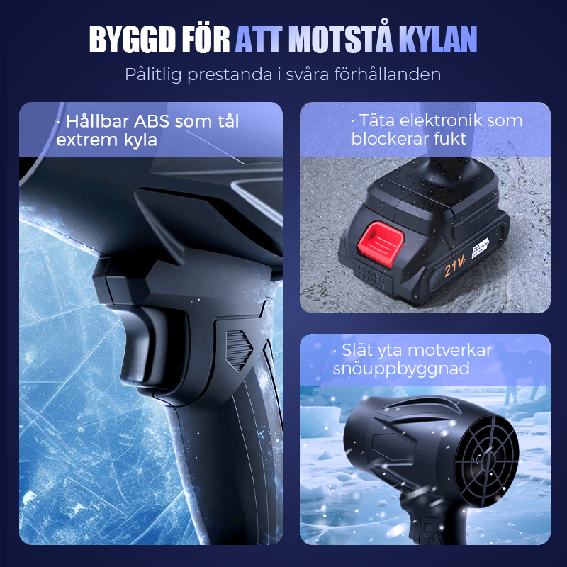 Ultralätt & Trådlös Handhållen Snöblåsare