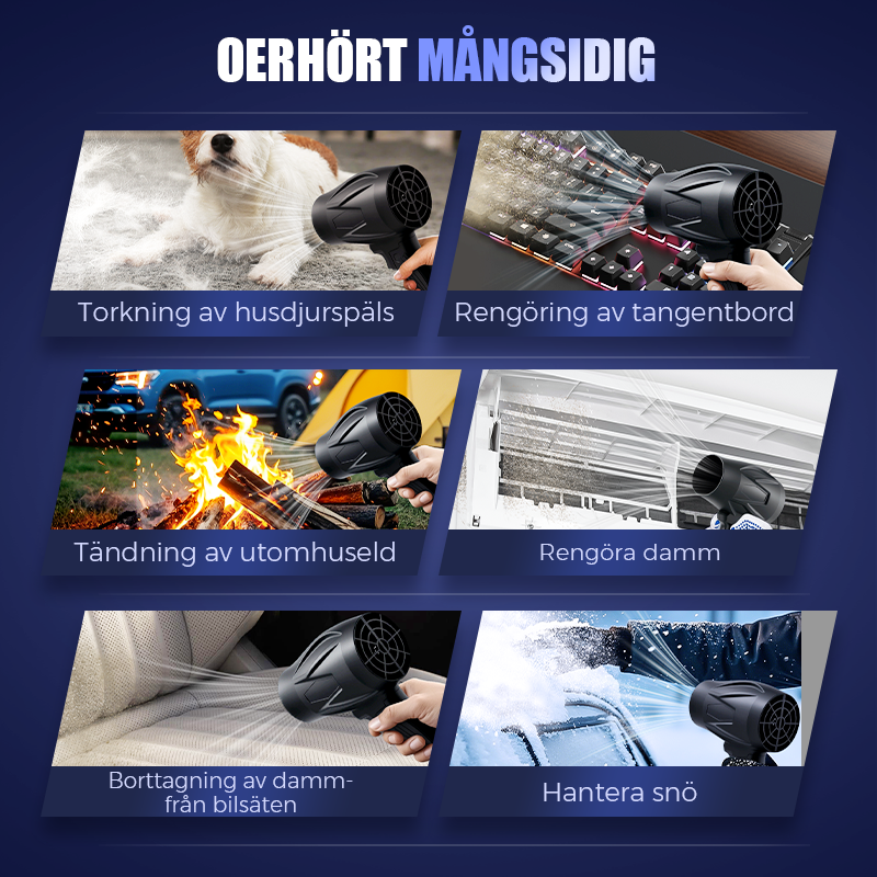 Ultralätt & Trådlös Handhållen Snöblåsare