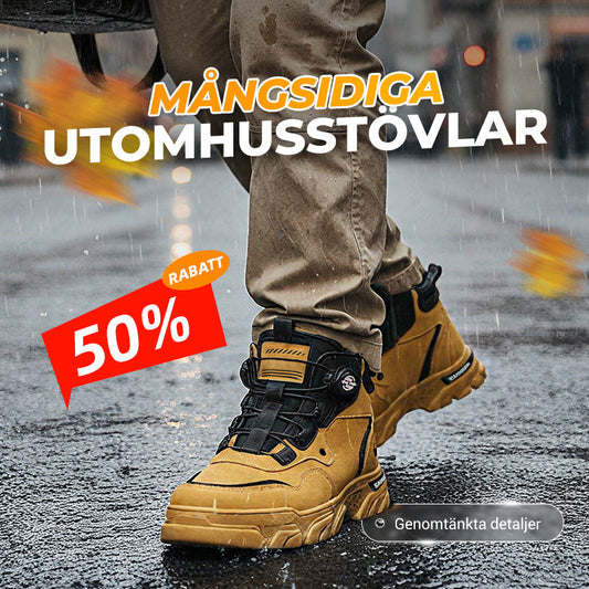 Vattentäta herrkängor med vridlås – halksäkra, bekväma och ventilerande