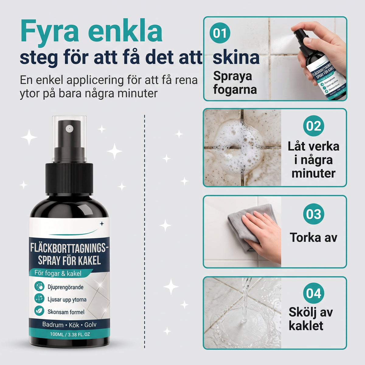 Rengöringsspray mot mögel och fogfläckar
