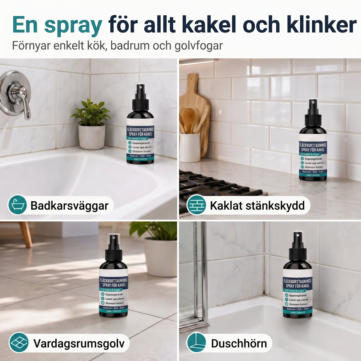 Rengöringsspray mot mögel och fogfläckar