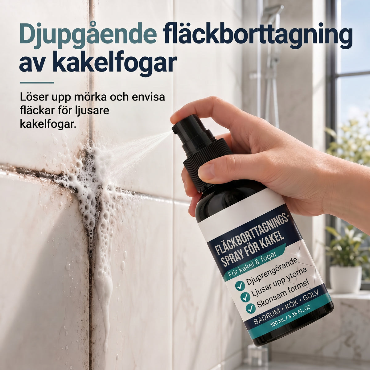 Rengöringsspray mot mögel och fogfläckar