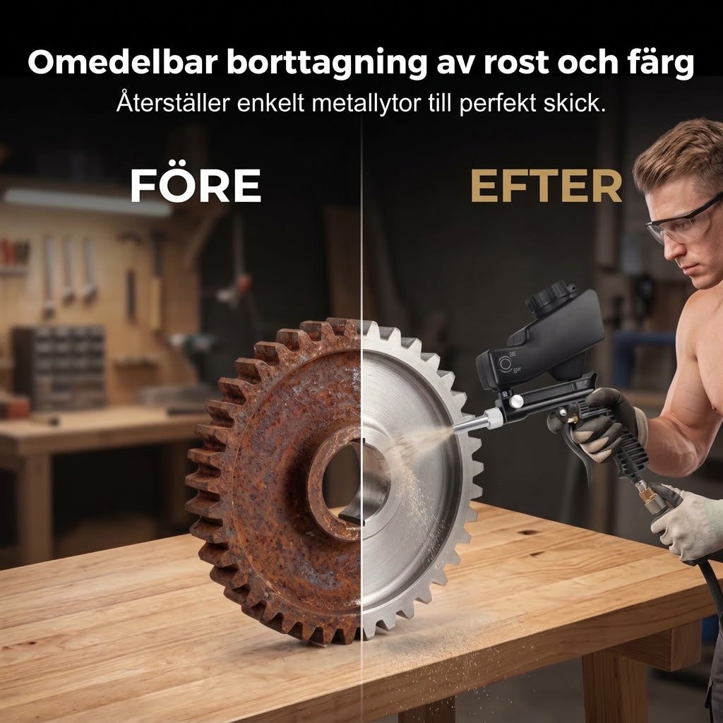 Professionell sandblästerpistol – För rostborttagning och ytrengöring