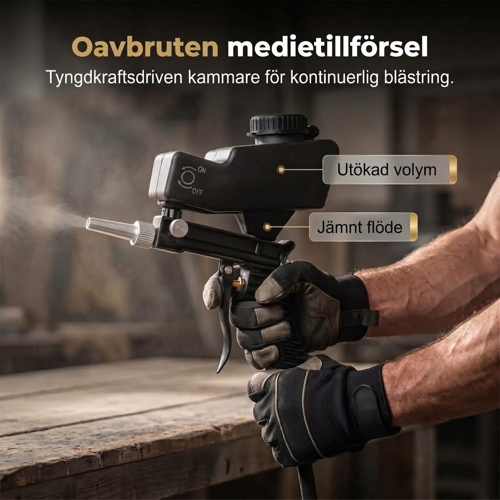 Professionell sandblästerpistol – För rostborttagning och ytrengöring