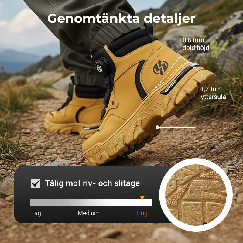 Vattentäta herrkängor med vridlås – halksäkra, bekväma och ventilerande