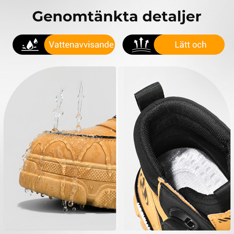 Vattentäta herrkängor med vridlås – halksäkra, bekväma och ventilerande