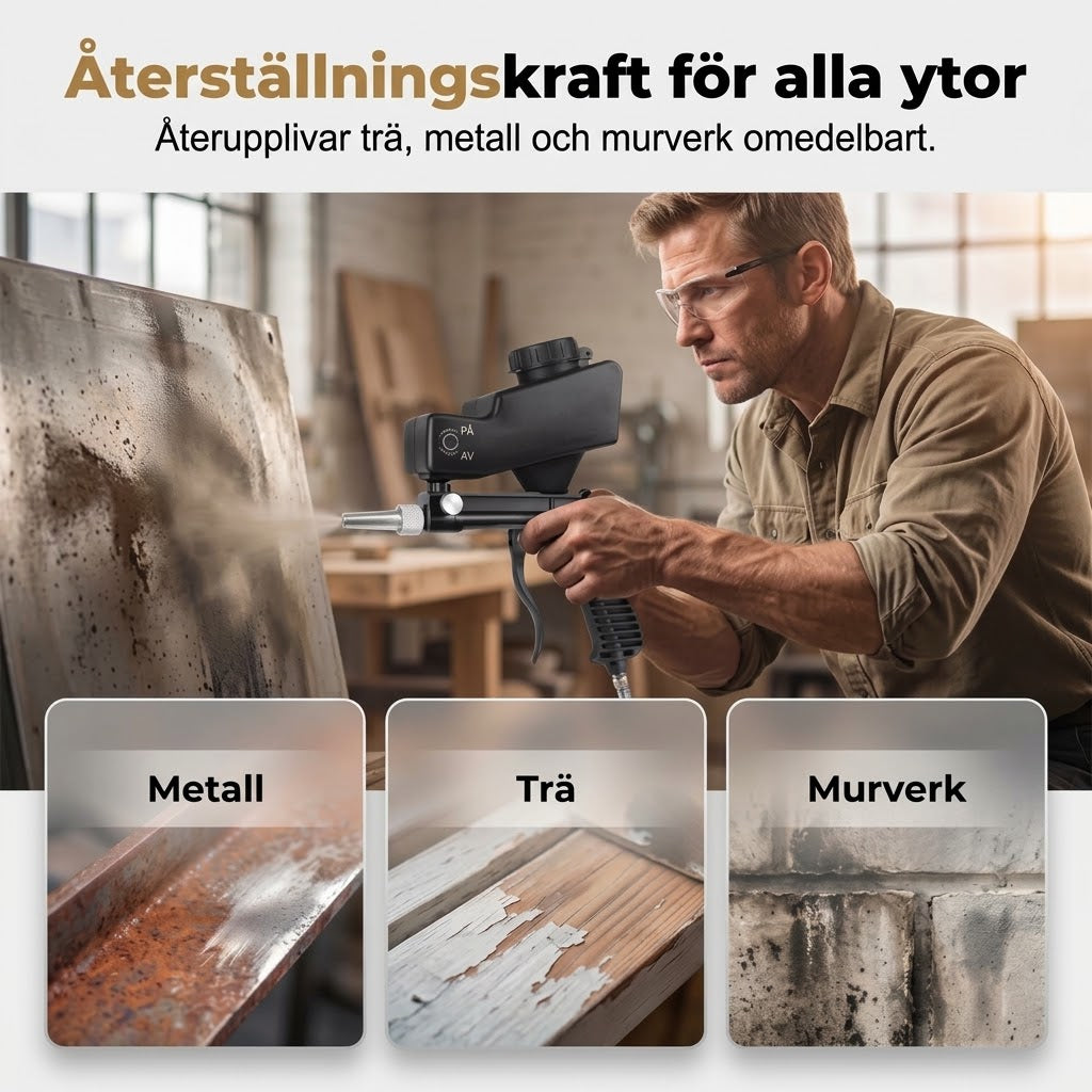 Professionell sandblästerpistol – För rostborttagning och ytrengöring