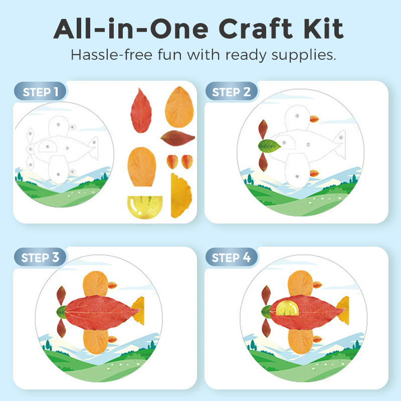 Kreativt Pysselkit för Lövkollage