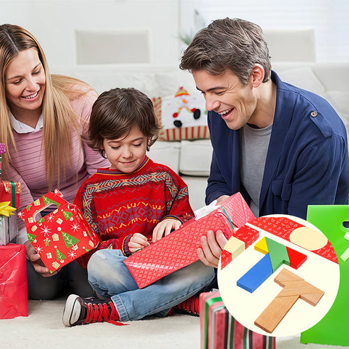 Pedagogiskt T-Pussel i Trä