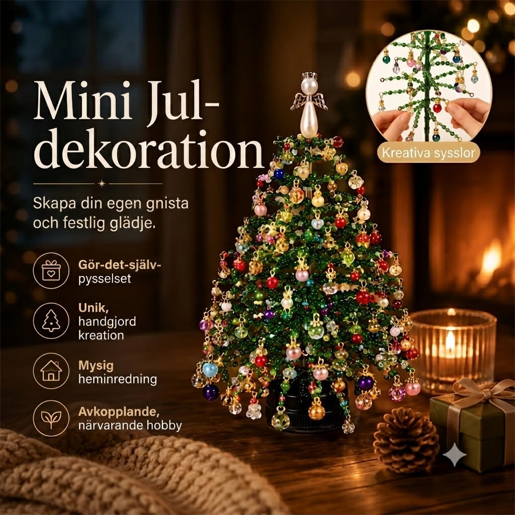 Glittrande Pärljulgran DIY-Set – Bygg Din Egen Vackra Juldekoration