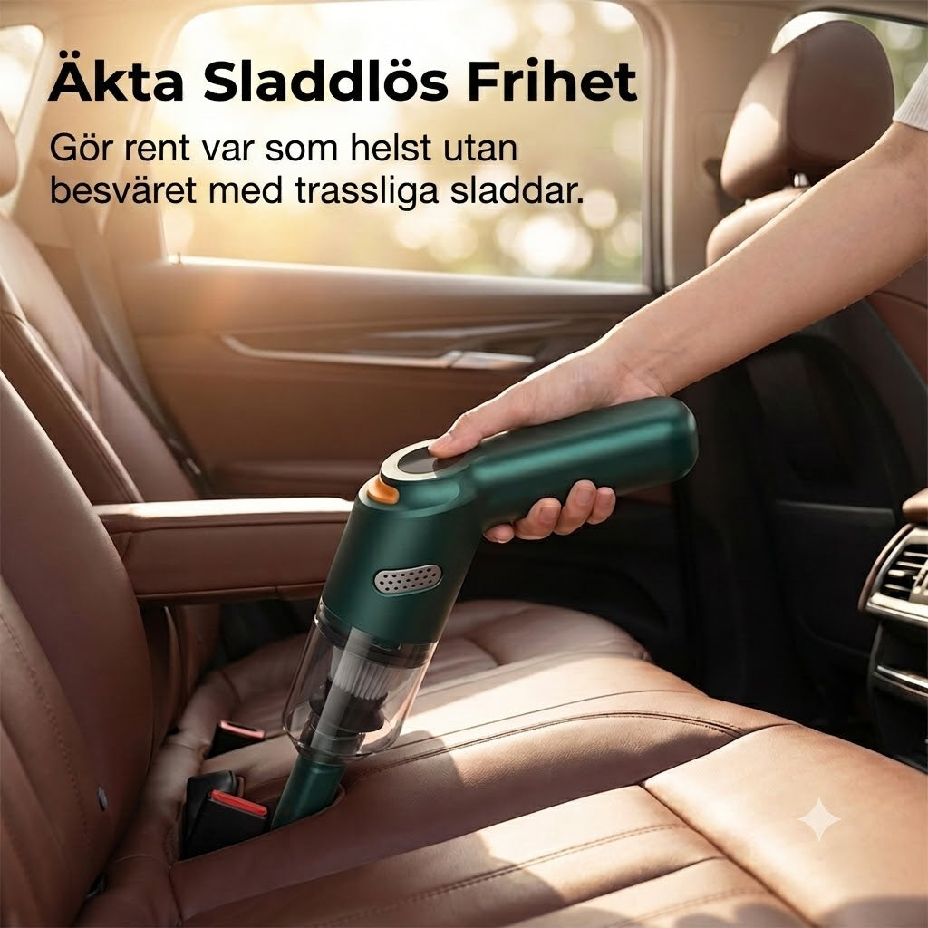 Sladdlös Bildammsugare med Hög Effekt – Nå och Rengör Varje Svåråtkomlig Vrå