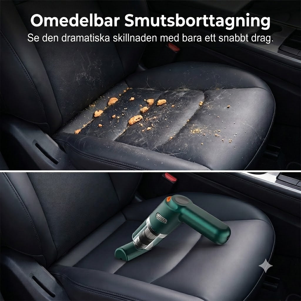 Sladdlös Bildammsugare med Hög Effekt – Nå och Rengör Varje Svåråtkomlig Vrå