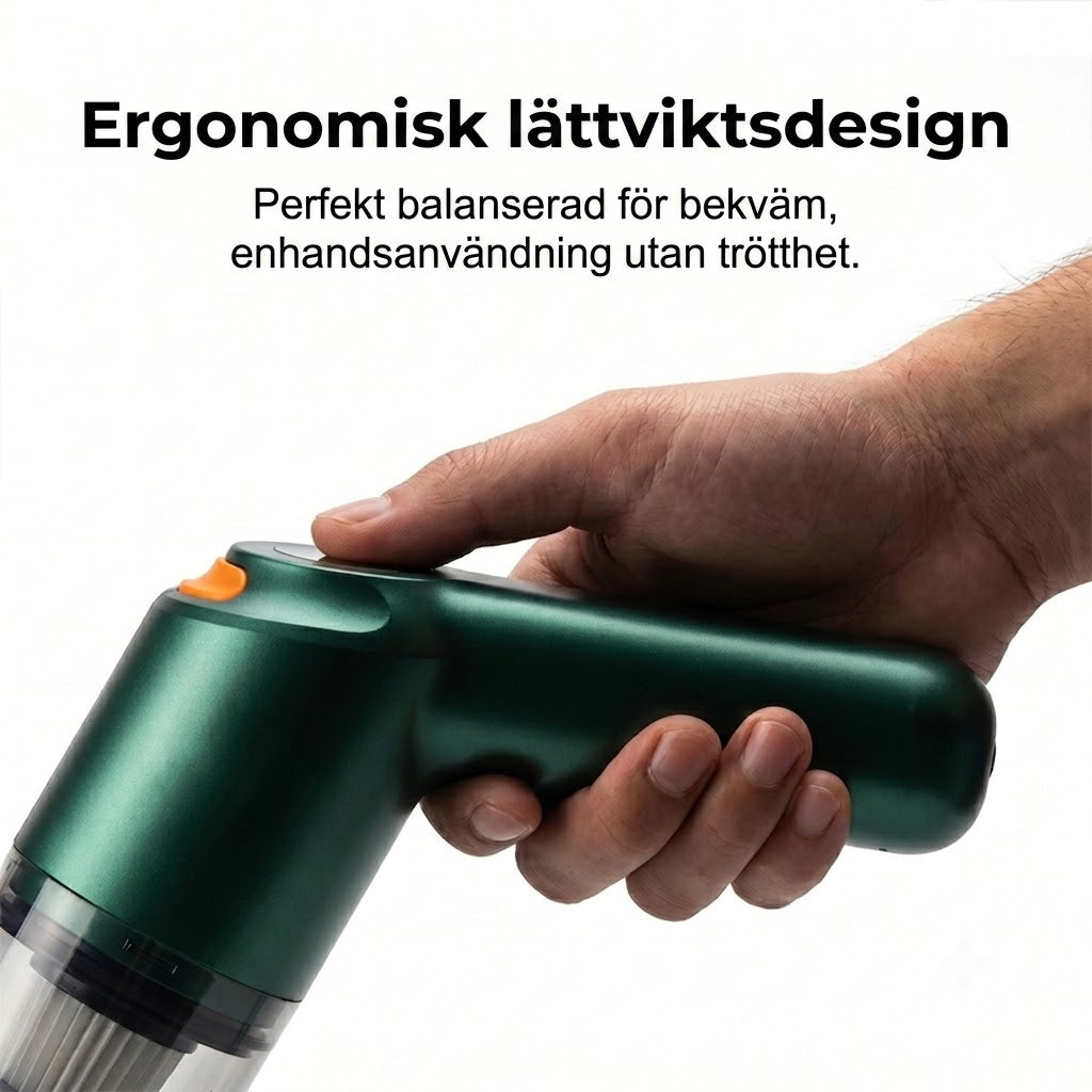 Sladdlös Bildammsugare med Hög Effekt – Nå och Rengör Varje Svåråtkomlig Vrå