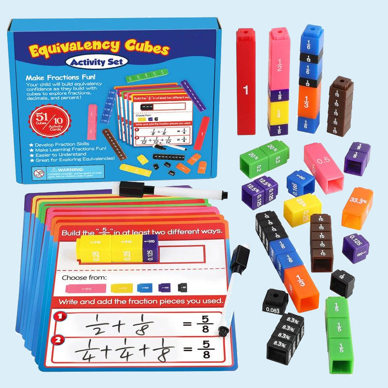 Färgglada Bråkkuber för Lättare Matematik