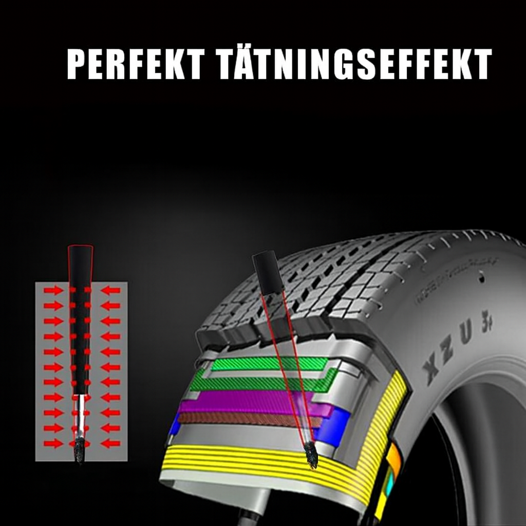 Självförseglande däckreparationsspik