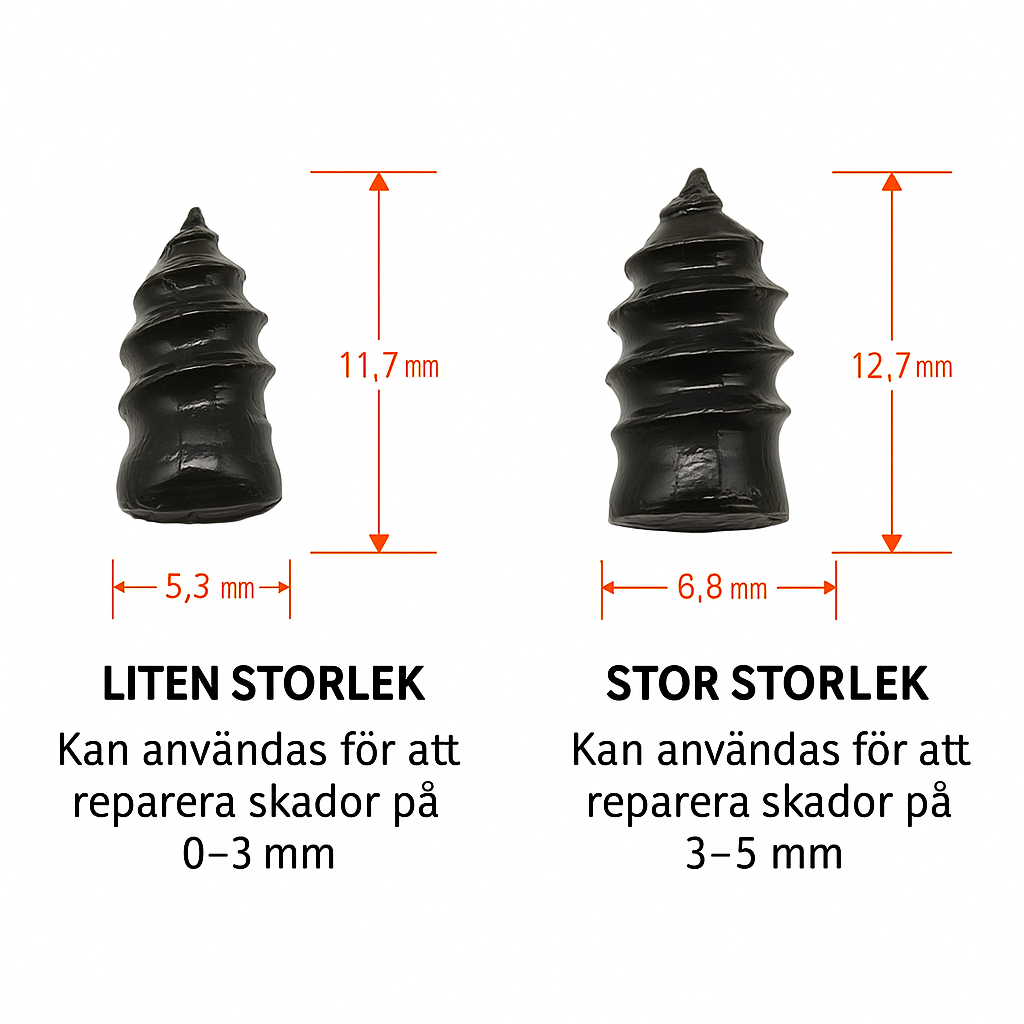 Självförseglande däckreparationsspik