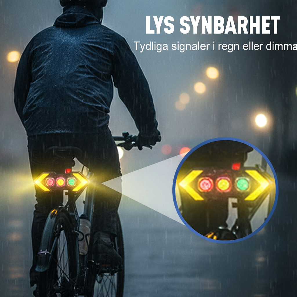 Smart Trådlöst Cykelbakljus