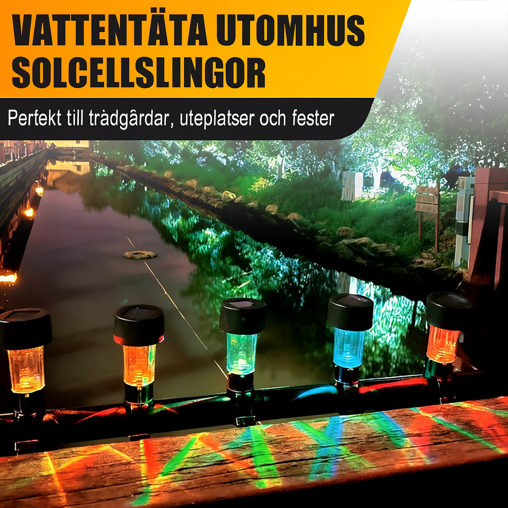 Solcellsdrivna Utomhuslampor – Energisnåla, Vattentäta & Stämningsfulla