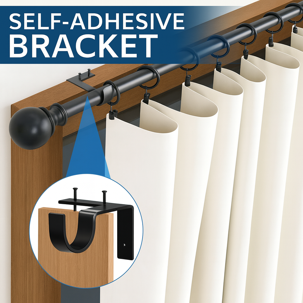 Borrfria Gardinfästen med Hög Bärkraft