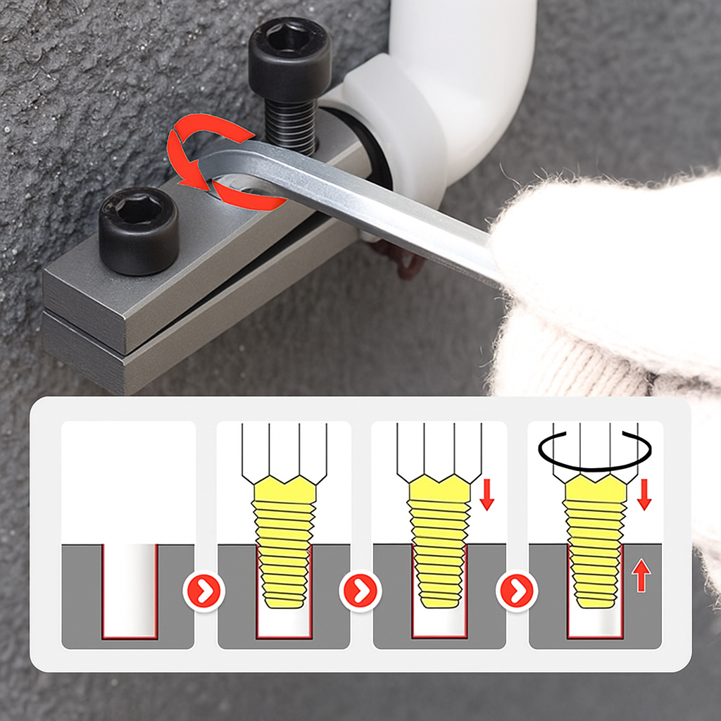 Justerbar Rostfri Gängutdragare för Snabb Reparation