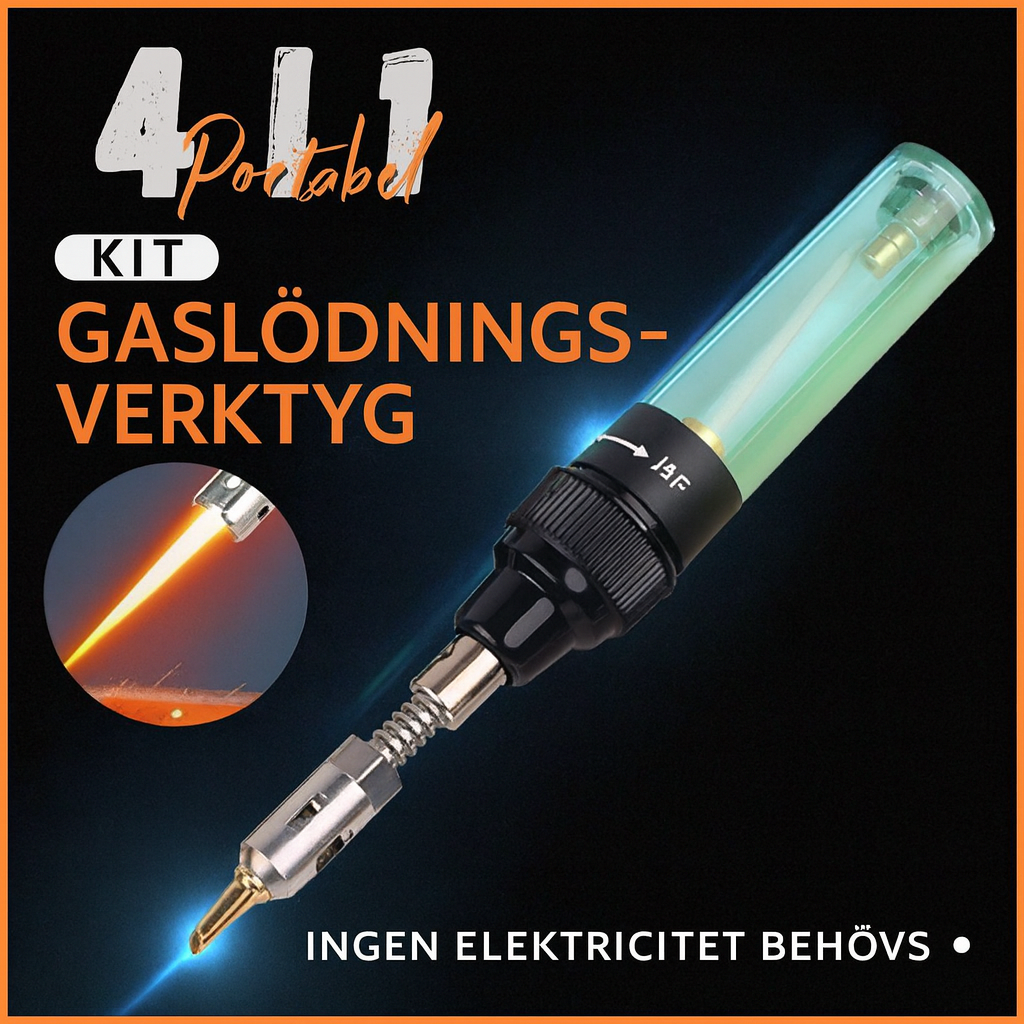 Bärbar 4-i-1 Gaslödkolv
