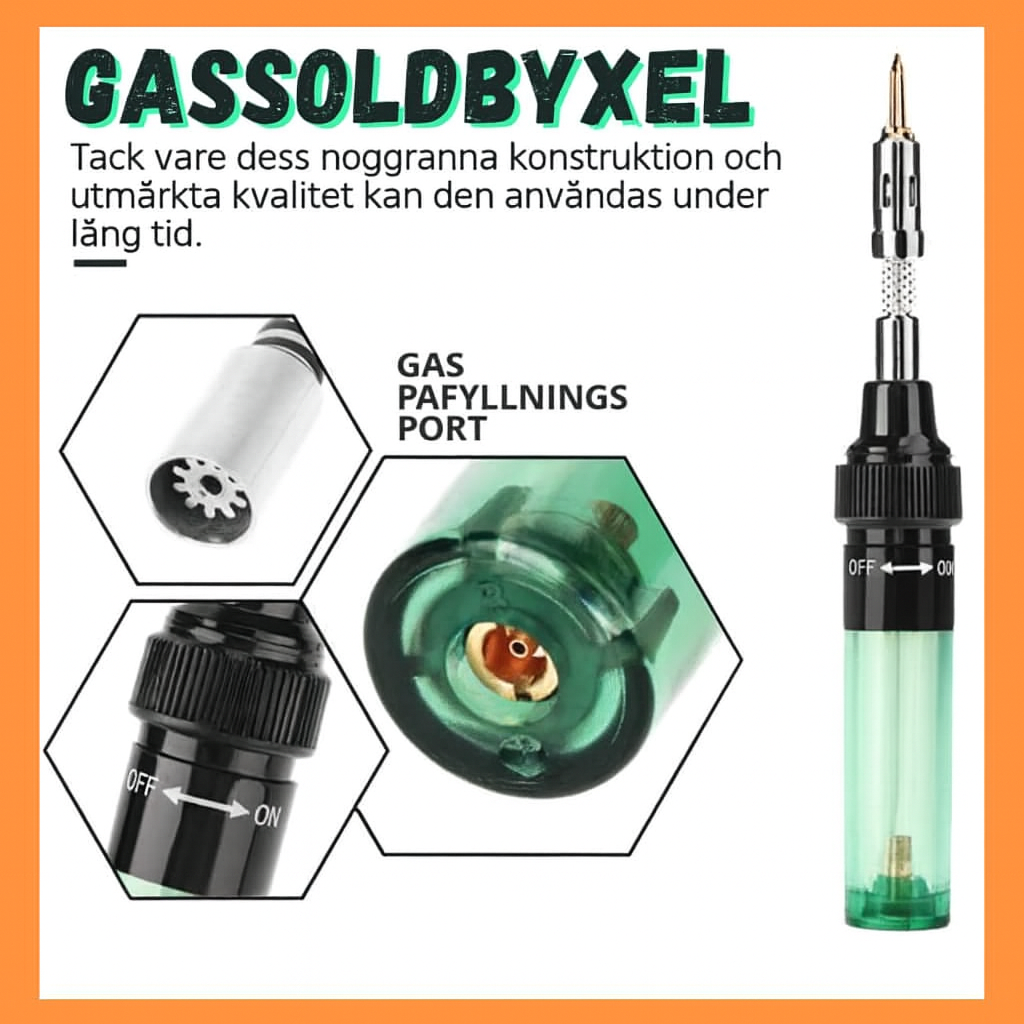 Bärbar 4-i-1 Gaslödkolv