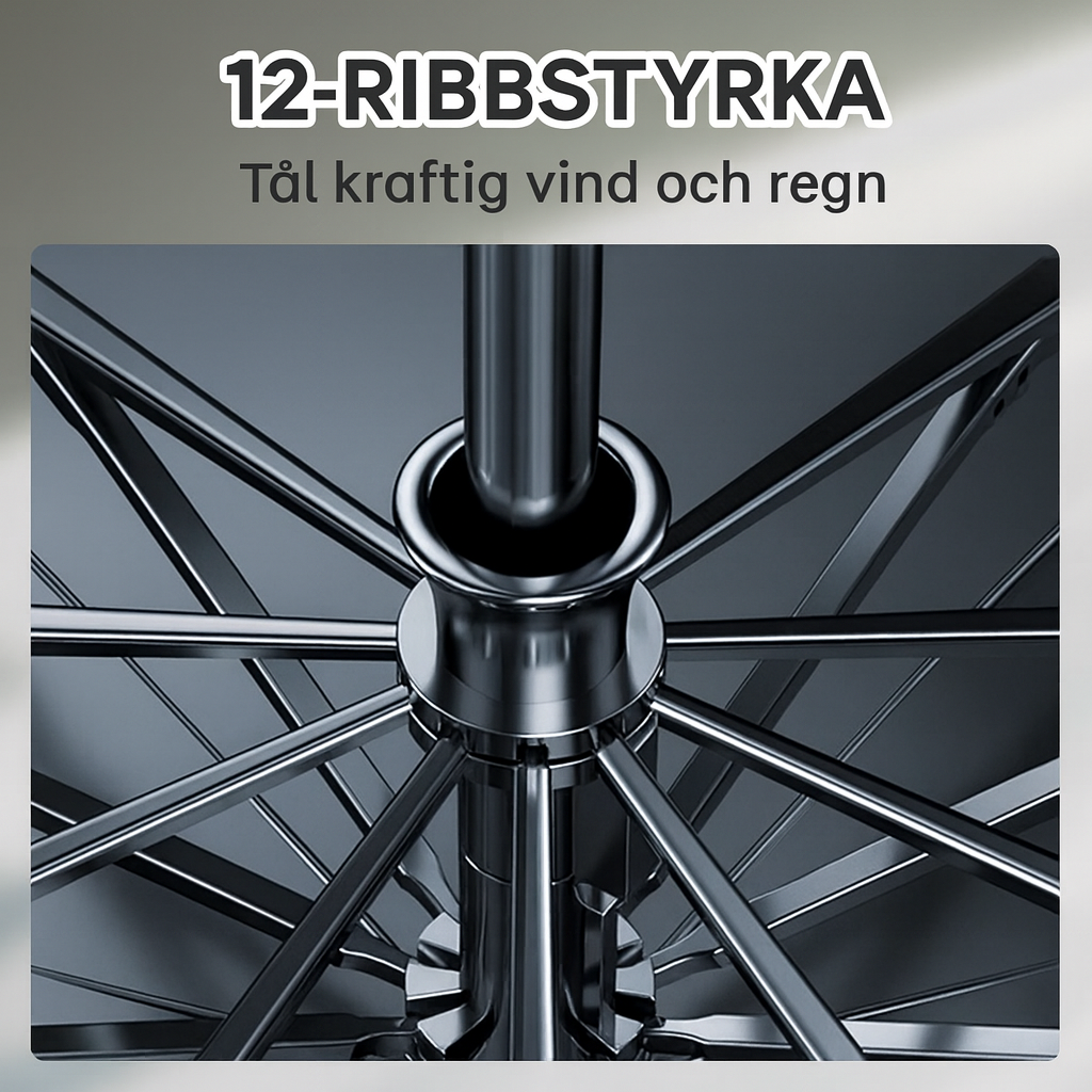 Vindresistent Paraply med UV-Skydd