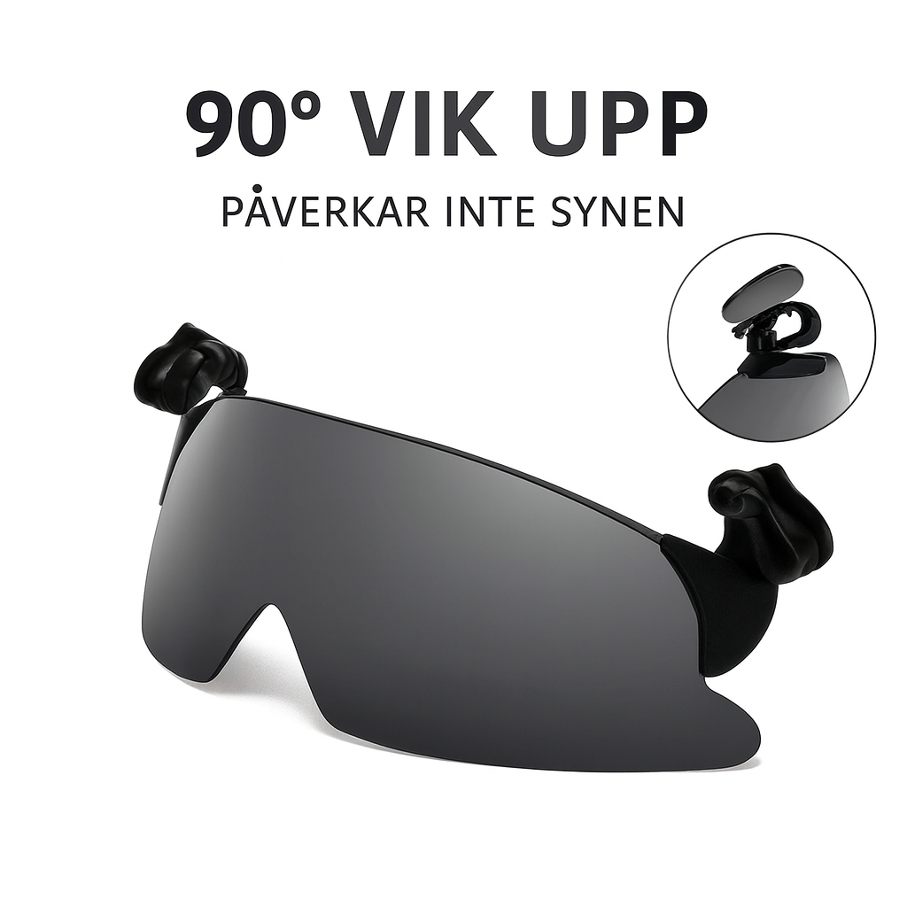 Clip Cap Sports Solglasögon med Polariserade Linser & 360° Justering