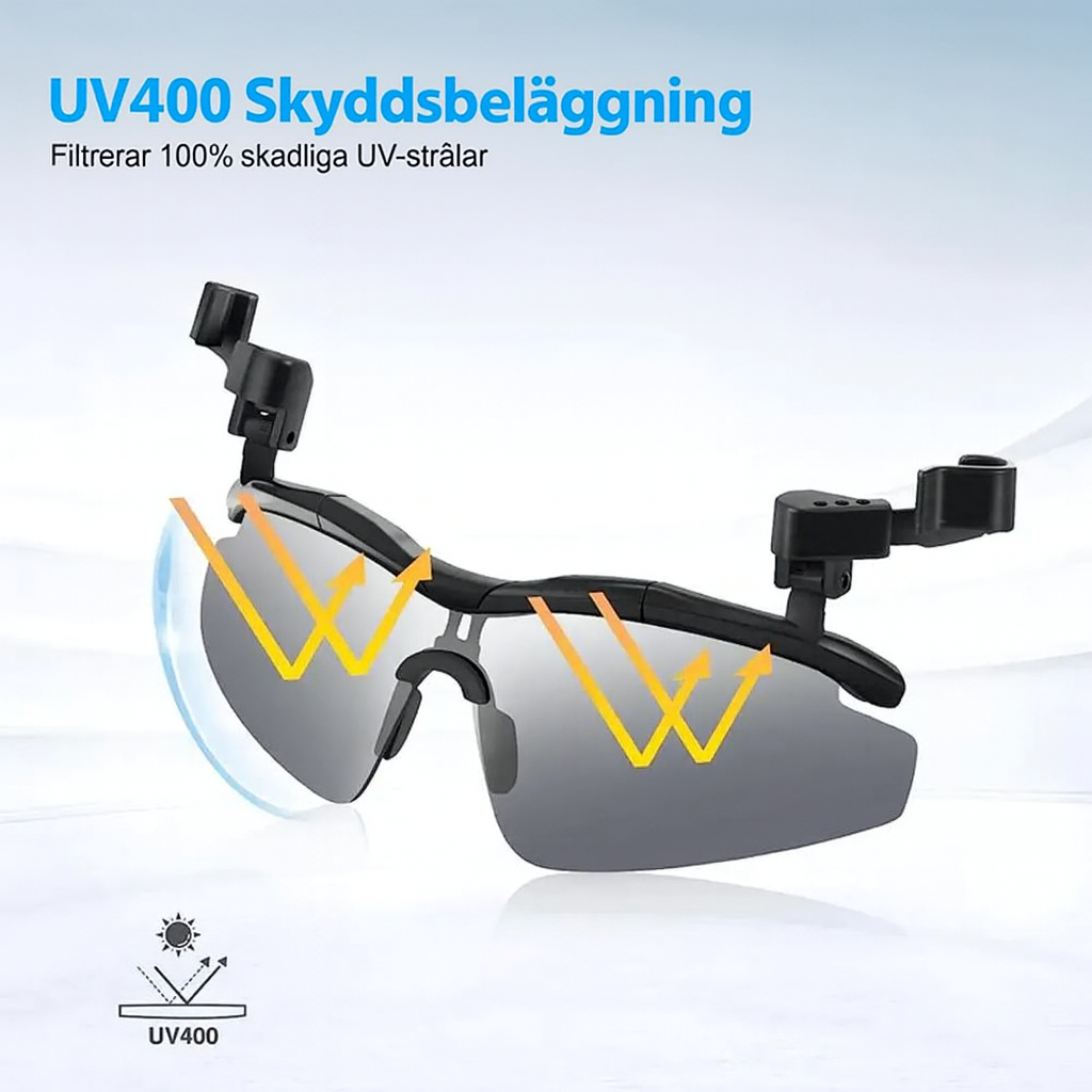 Clip Cap Sports Solglasögon med Polariserade Linser & 360° Justering
