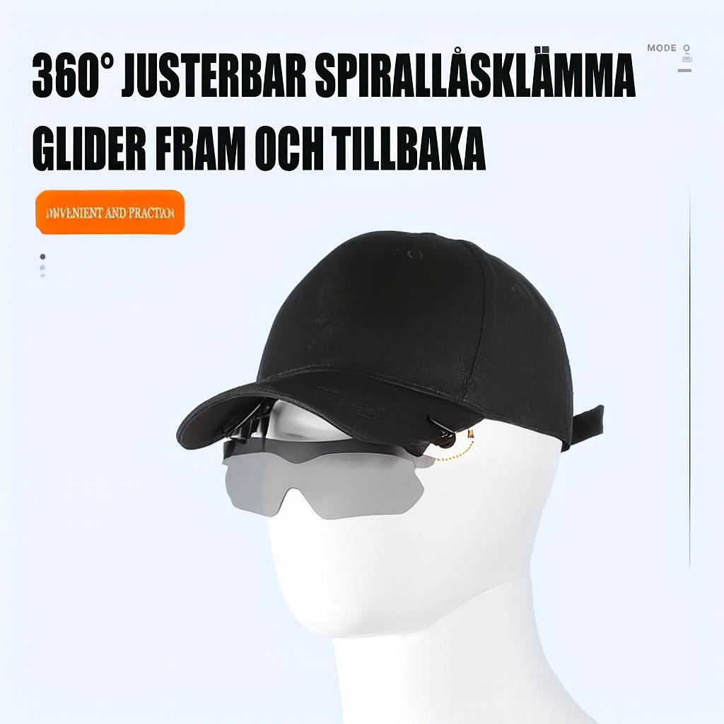 Clip Cap Sports Solglasögon med Polariserade Linser & 360° Justering