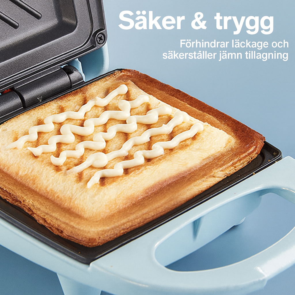 Multifunktionell Smörgåsgrill med Non-Stick & Snabb Uppvärmning