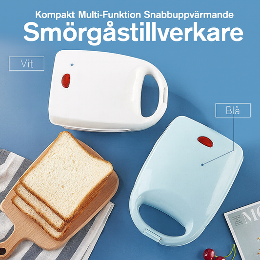 Multifunktionell Smörgåsgrill med Non-Stick & Snabb Uppvärmning