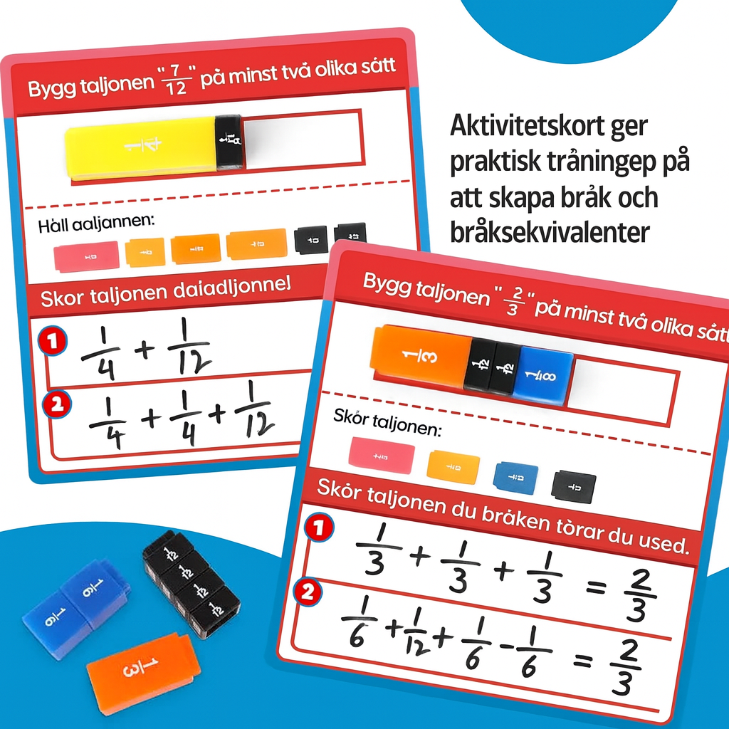Färgglada Bråkkuber för Lättare Matematik