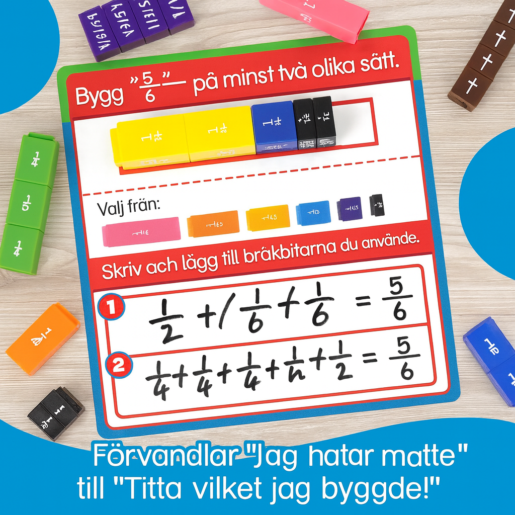 Färgglada Bråkkuber för Lättare Matematik