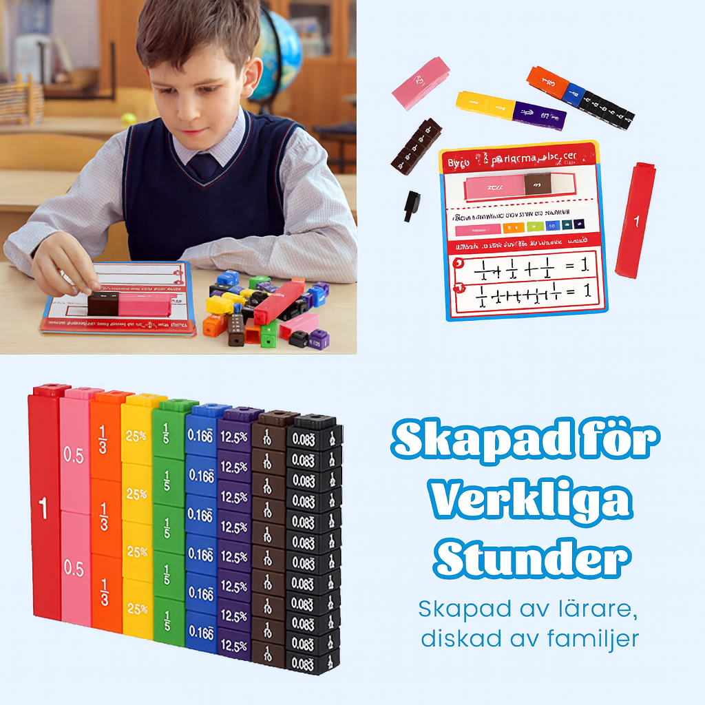 Färgglada Bråkkuber för Lättare Matematik