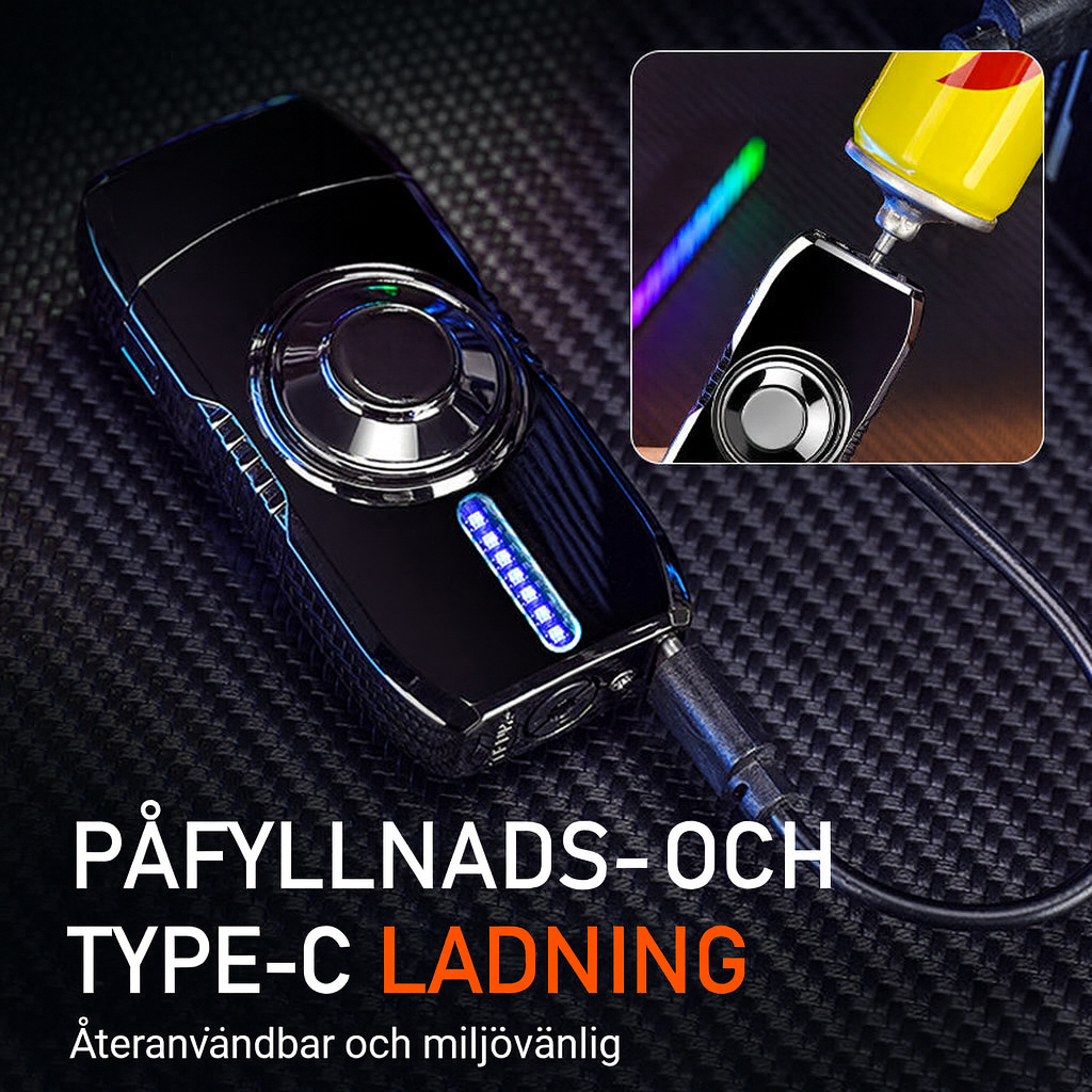 Smart Vindbeständig Tändare med LED & Multitändning